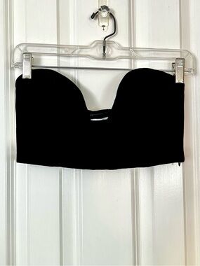 🖤 ZARA Black Strapless Bustier Corset Top XS Sweetheart